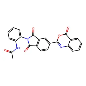 N-[2-[1,3-dioxo-5-(4-oxo-3,1-benzoxazin-2-yl)isoindol-2-yl]phenyl]acetamide structure