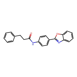 N-[4-(1,3-benzoxazol-2-yl)phenyl]-3-phenylpropanamide structure