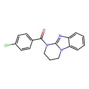 (4-chlorophenyl)-(3,4-dihydro-2H-pyrimido[1,2-a]benzimidazol-1-yl)methanone structure