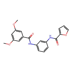 N-[3-[(3,5-dimethoxybenzoyl)amino]phenyl]furan-2-carboxamide structure