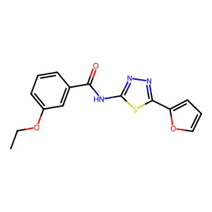 3-ethoxy-N-[5-(furan-2-yl)-1,3,4-thiadiazol-2-yl]benzamide structure
