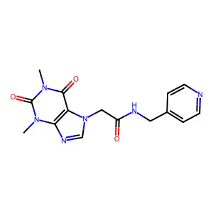 2-(1,3-dimethyl-2,6-dioxopurin-7-yl)-N-(pyridin-4-ylmethyl)acetamide structure