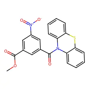 methyl 3-nitro-5-(10H-phenothiazin-10-ylcarbonyl)benzoate structure