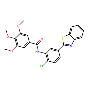 N-[5-(1,3-benzothiazol-2-yl)-2-chlorophenyl]-3,4,5-trimethoxybenzamide structure