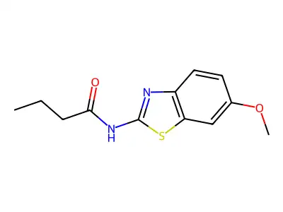 N-(6-methoxy-1,3-benzothiazol-2-yl)butanamide structure