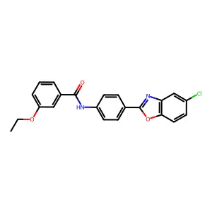 N-[4-(5-chloro-1,3-benzoxazol-2-yl)phenyl]-3-ethoxybenzamide structure