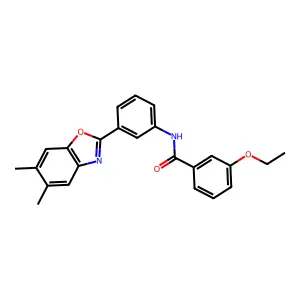 N-[3-(5,6-dimethyl-1,3-benzoxazol-2-yl)phenyl]-3-ethoxybenzamide structure