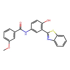 N-(3-(benzo[d]thiazol-2-yl)-4-hydroxyphenyl)-3-methoxybenzamide structure