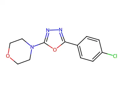 4-[5-(4-Chlorophenyl)-1,3,4-oxadiazol-2-yl]morpholine structure