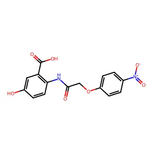 5-Hydroxy-2-{[(4-nitrophenoxy)acetyl]amino}benzoic acid structure