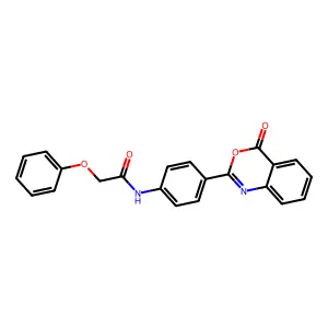 N-[4-(4-oxo-4H-3,1-benzoxazin-2-yl)phenyl]-2-phenoxyacetamide structure