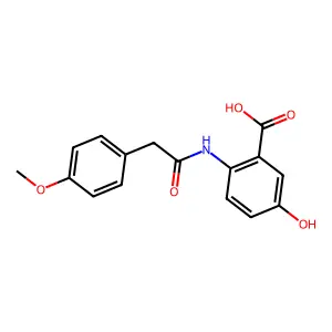 5-Hydroxy-2-{[(4-methoxyphenyl)acetyl]amino}benzoic acid structure