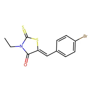 5-[(4-Bromophenyl)methylidene]-3-ethyl-2-sulfanylidene-1,3-thiazolidin-4-one structure