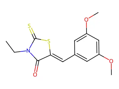 5-[(3,5-Dimethoxyphenyl)methylene]-3-ethyl-2-thioxo-4-thiazolidinone structure