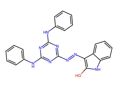 3-[(4,6-Bis-phenylamino-[1,3,5]triazin-2-yl)-hydrazono]-1,3-dihydro-indol-2-one structure
