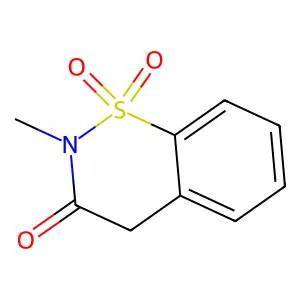 2-methyl-4-oxo-2H-1,2-benzothiazine-1,1-dioxide structure