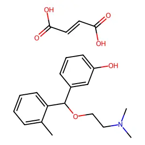 But-2-enedioic acid;3-[2-(dimethylamino)ethoxy-(2-methylphenyl)methyl]phenol structure