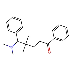 5-(Dimethylamino)-4,4-dimethyl-1,5-diphenylpentan-1-one structure