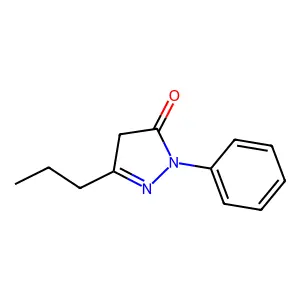 1-phenyl-3-propyl-4,5-dihydro-1H-pyrazol-5-one structure