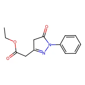 ethyl (5-oxo-1-phenyl-4,5-dihydro-1H-pyrazol-3-yl)acetate structure