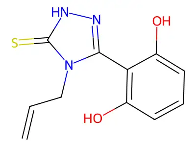4-Allyl-5-(2,6-dihydroxyphenyl)-2,4-dihydro-3H-1,2,4-triazole-3-thione structure