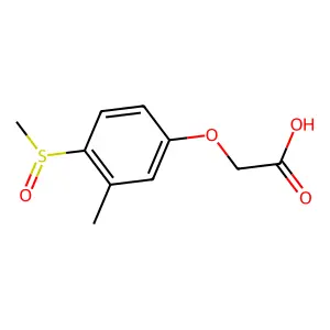 [3-Methyl-4-(methylsulfinyl)phenoxy]acetic acid structure