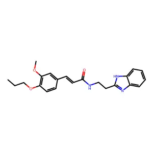 N-[2-(1H-Benzoimidazol-2-yl)-ethyl]-3-(3-methoxy-4-propoxy-phenyl)-acrylamide structure
