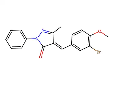 (4E)-4-(3-Bromo-4-methoxybenzylidene)-5-methyl-2-phenyl-2,4-dihydro-3H-pyrazol-3-one structure