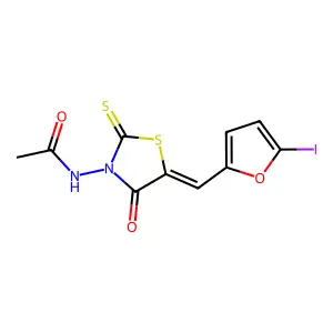 C10H7IN2O3S2 structure