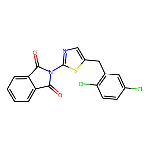 2-[5-(2,5-dichlorobenzyl)-1,3-thiazol-2-yl]-1H-isoindole-1,3(2H)-dione structure