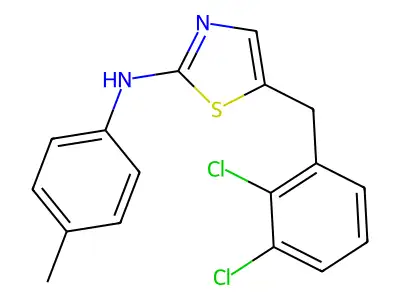 5-(2,3-dichlorobenzyl)-N-(4-methylphenyl)-1,3-thiazol-2-amine structure
