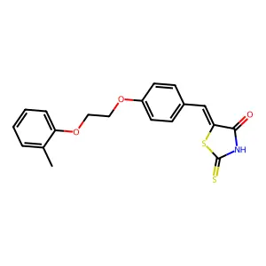 (5Z)-5-{4-[2-(2-methylphenoxy)ethoxy]benzylidene}-2-thioxo-1,3-thiazolidin-4-one structure