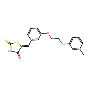 (5Z)-5-{3-[2-(3-methylphenoxy)ethoxy]benzylidene}-2-thioxo-1,3-thiazolidin-4-one structure