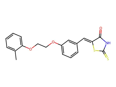 2-Thioxo-5-(3-(2-(o-tolyloxy)ethoxy)benzylidene)thiazolidin-4-one structure