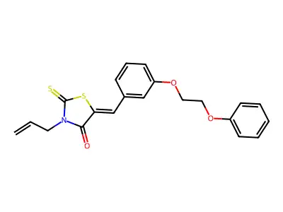 3-Allyl-5-(3-(2-phenoxyethoxy)benzylidene)-2-thioxothiazolidin-4-one structure