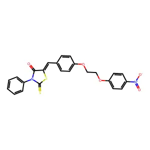 (5Z)-5-{4-[2-(4-nitrophenoxy)ethoxy]benzylidene}-3-phenyl-2-thioxo-1,3-thiazolidin-4-one structure