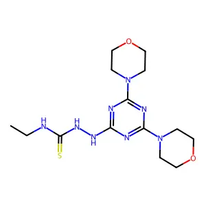 2-(4,6-dimorpholino-1,3,5-triazin-2-yl)-N-ethylhydrazinecarbothioamide structure