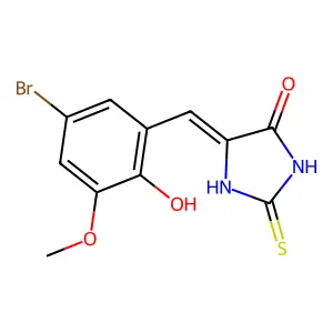 5-(5-Bromo-2-hydroxy-3-methoxybenzylidene)-2-thioxoimidazolidin-4-one structure