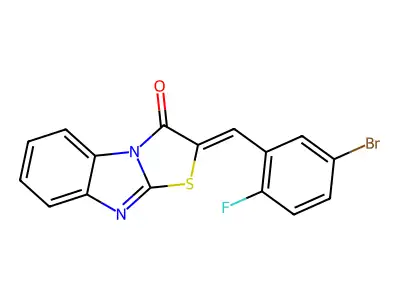 2-[(5-Bromo-2-fluorophenyl)methylidene]-[1,3]thiazolo[3,2-a]benzimidazol-1-one structure
