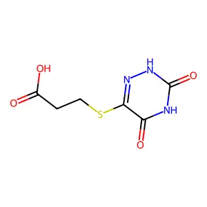 3-((3,5-Dioxo-2,3,4,5-tetrahydro-1,2,4-triazin-6-yl)thio)propanoic acid structure