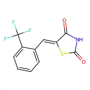 5-{[2-(Trifluoromethyl)phenyl]methylidene}-1,3-thiazolidine-2,4-dione structure