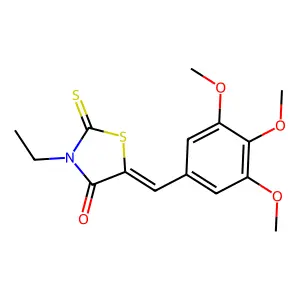 3-Ethyl-2-thioxo-5-[(3,4,5-trimethoxyphenyl)methylene]thiazolidin-4-one structure