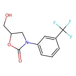 2-Oxazolidinone, 5-hydroxymethyl-3-(m-trifluoromethylphenyl)- structure