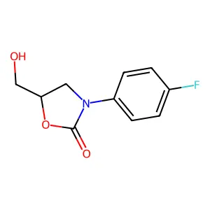 2-Oxazolidinone, 3-(p-fluorophenyl)-5-hydroxymethyl- structure