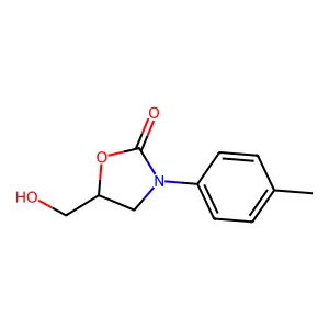 2-Oxazolidinone, 5-hydroxymethyl-3-(p-tolyl)- structure
