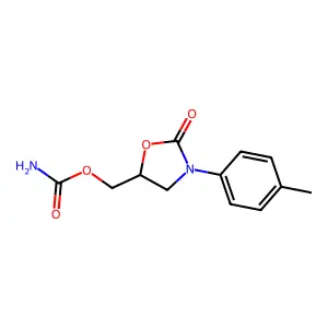 2-Oxazolidinone, 5-hydroxymethyl-3-(p-tolyl)-, carbamate structure
