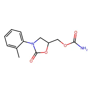 2-Oxazolidinone, 5-hydroxymethyl-3-(o-tolyl)-, carbamate structure