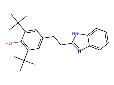 4-[2-(1H-benzimidazol-2-yl)ethyl]-2,6-di-tert-butylphenol structure