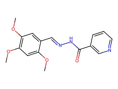 N-[(2,4,5-trimethoxyphenyl)methylideneamino]pyridine-3-carboxamide structure