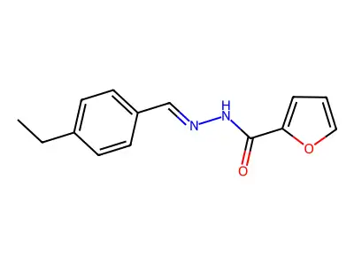 N-[(4-ethylphenyl)methylideneamino]furan-2-carboxamide structure